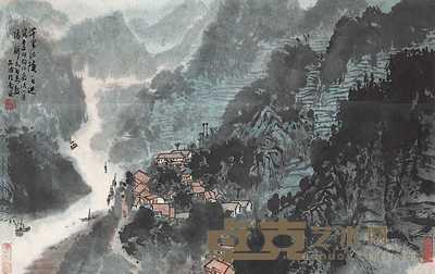 宋文治 李白诗意图 立轴 33.5×54cm